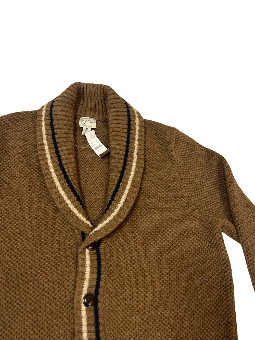 NWT J Crew Jcrew Rugged Merino Shawl Collar Wool Cardigan Sweater Sz M Preppy